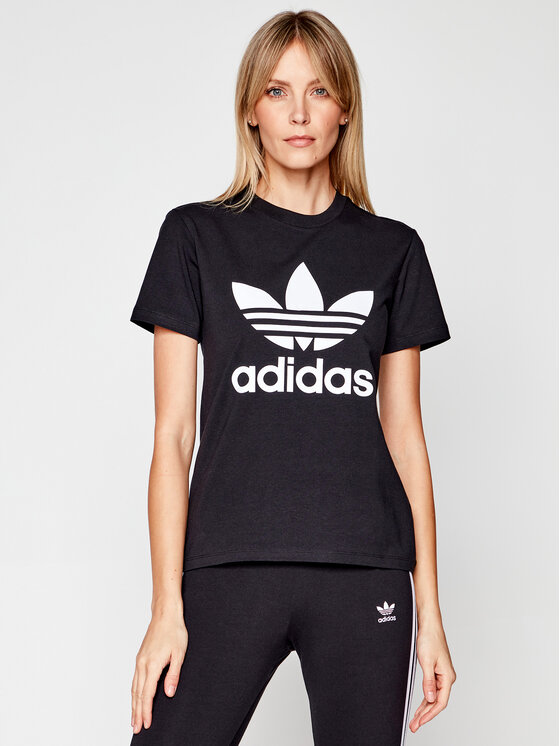 Adidas T-Shirt Trefoil Tee GN2896 Czarny Standard Fit