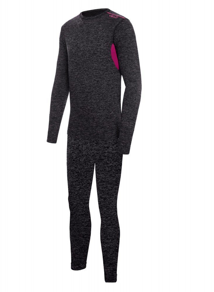 Komplet Bielizny Termoaktywnej Dziecięcej Viking Cross Jr. 46 szaro-różowy