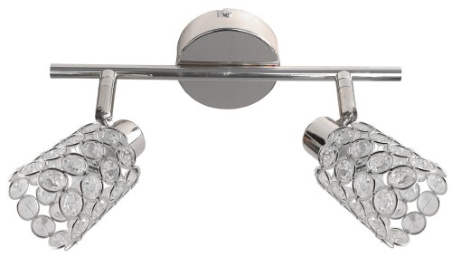 Candellux YORK listwa 2X40W G9 Chrom KRYSZTAŁKI PRZEŹROCZYSTE 92-97395
