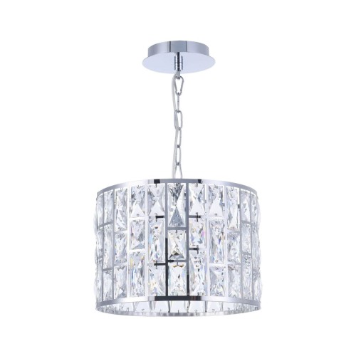 Maytoni LAMPA wisząca GELID MOD184-PL-01-CH Maytoni okrągła OPRAWA zwis z kryształkami glamour crystal chrom przezroczysty MOD184-PL-01-CH