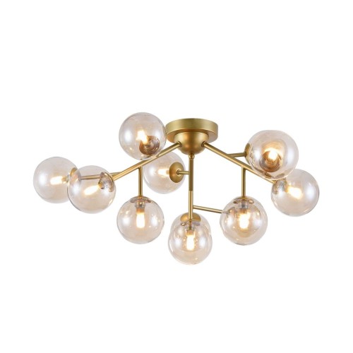 Maytoni Plafon LAMPA sufitowa DALLAS MOD545PL-12G Maytoni modernistyczna OPRAWA szklane kule balls bursztynowe MOD545PL-12G