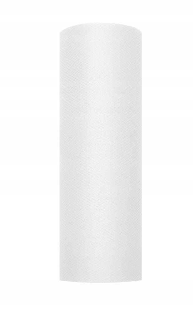 Tiul gładki biały 0.15 x 9m 1szt TIU15-008