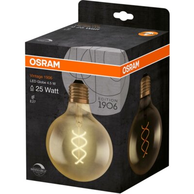 Osram Żarówka LED Vintage 1906 LEDGLOBE 4.5 W 820230VFILGDE274X1