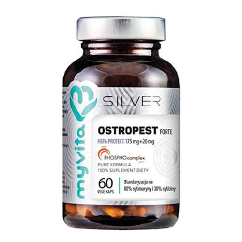 MyVita Ostropest Forte Hepa Protect Standaryzacja na 80% sylimaryny i 30% sylibiny 60 kapsułek Silver Pure 5903021592293