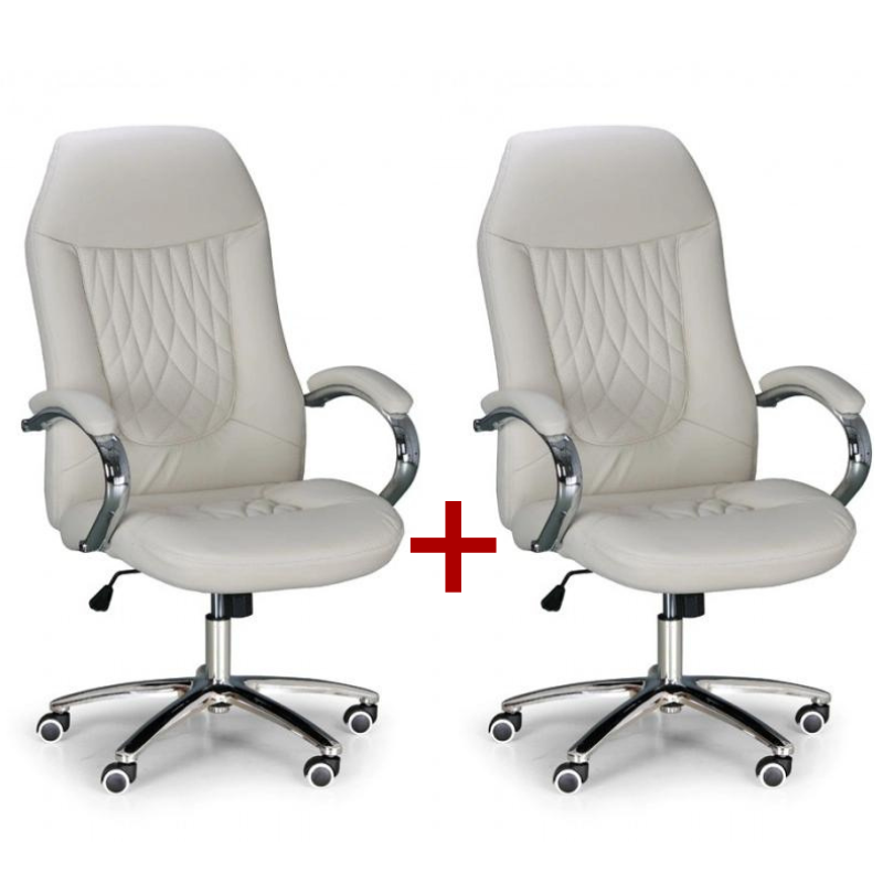 B2B Partner Fotel biurowy Superior 1+1 Gratis, kość sloniowa 412083