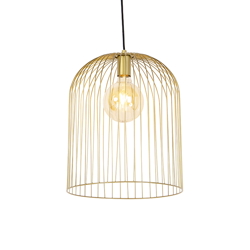 QAZQA Designerska lampa wisząca złota - Wire Knock