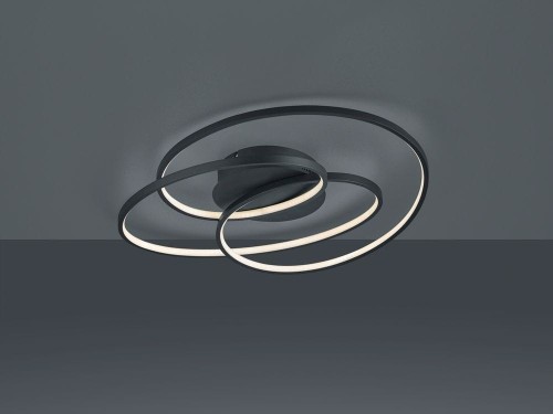 Trio GALE Czarny mat LED 38,5W 3000K ściemnialna lampa sufitowa 673916032
