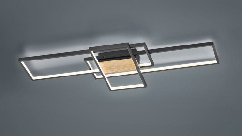 Trio TUCSON Czarny mat LED 35W ściemnialna 3000K Lampa sufitowa 672610332