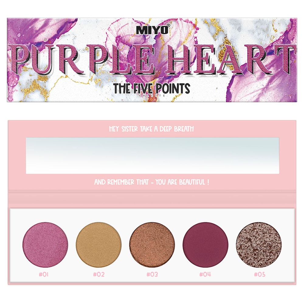 MIYO FIVE POINTS COLOR BOX EDITION Paleta 5 cieni 27 PURPLE HEART