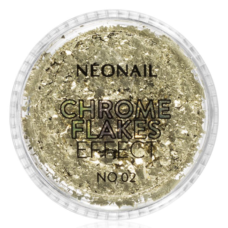 Neonail Chrome Flakes Effect pyłek nr 02