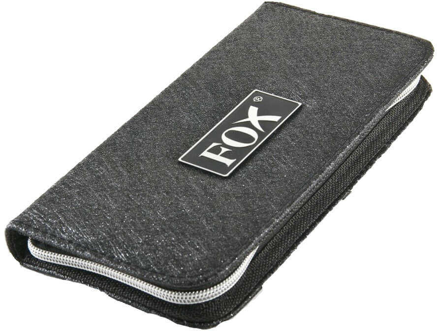 Fox Etui duże na nożyczki czarne, brokatowe na 6 par