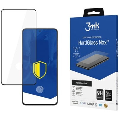 Фото - Захисне скло / плівка 3MK HardGlass Max FP Sam G991 S21 czarny/black, FullScreen Glass 