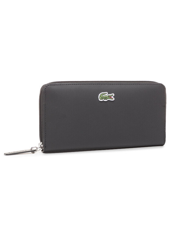 Lacoste Duży Portfel Damski L Zip Wallet NF2900PO Czarny