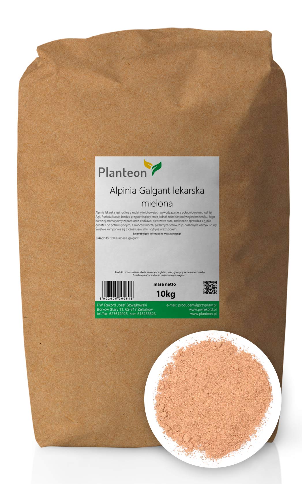 Planteon Alpinia Galgant lekarska mielona 10kg 2-0064-02-7