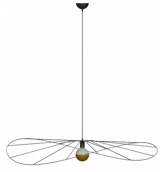 Czarna druciana lampa wisząca loft 110 cm - EX600 Jedris