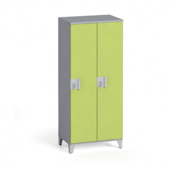 B2B Partner Szafa dwuczęściowa 1400 x 600 x 400 mm, szary/zielony 6100891