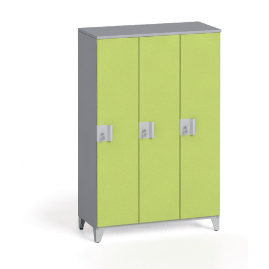 B2B Partner Szafa trzyczęściowa 1400 x 900 x 400 mm, szary/zielony 6100893