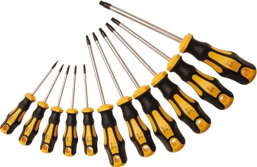 Kraftmann Wkrętaki Torx T8-T40 z otworem, 11 szt. B.7845