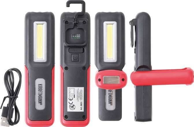 Kraftmann Latarka COB + LED, aku B.9651
