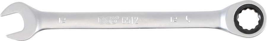 Klucz oczkowy płaski 12 mm z grzechotką