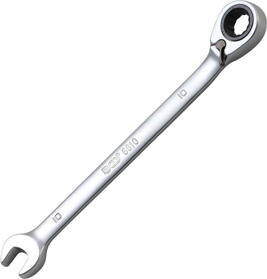 BGS Technic Klucz oczk, płaski 10 mm z grzechotką B.6610