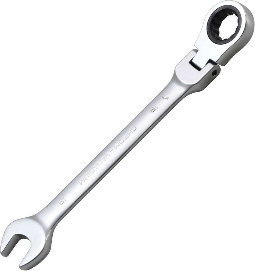 BGS Technic Klucz oczk, płaski. 18 mm z grzech i przegubem B.6718