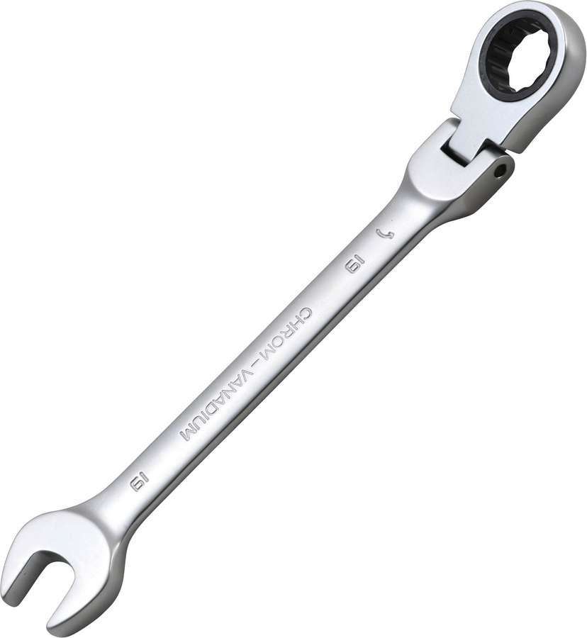 BGS Technic Klucz oczk, płaski. 19 mm z grzech i przegubem B.6719