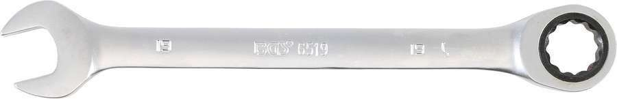 BGS Technic Klucz oczk. płaski 19 mm z grzechotką B.6519