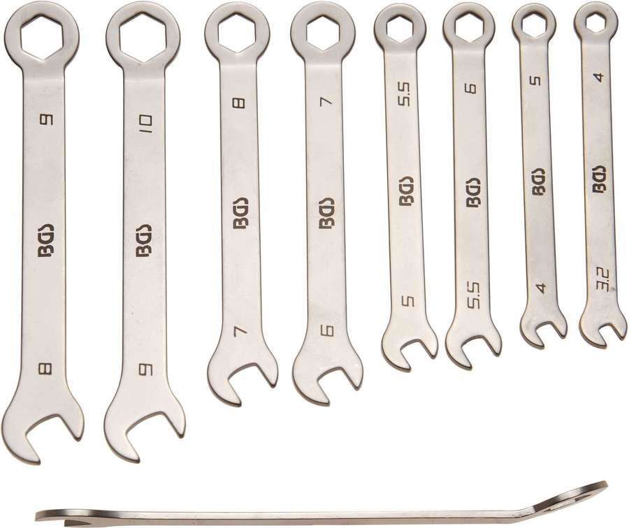 BGS komplet kluczy pierścieniowych szczękowych, wersja mini, 4  10 MM, 8-częściowy, 1 sztuki, 8646