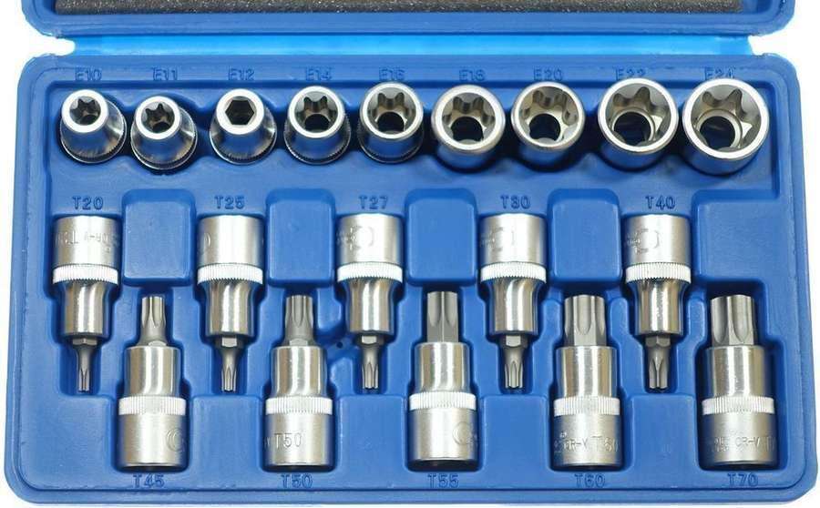 Condor Werkzeug Nasadki Torx E10-E24 i T30-T70, 19 szt. C.1008/1