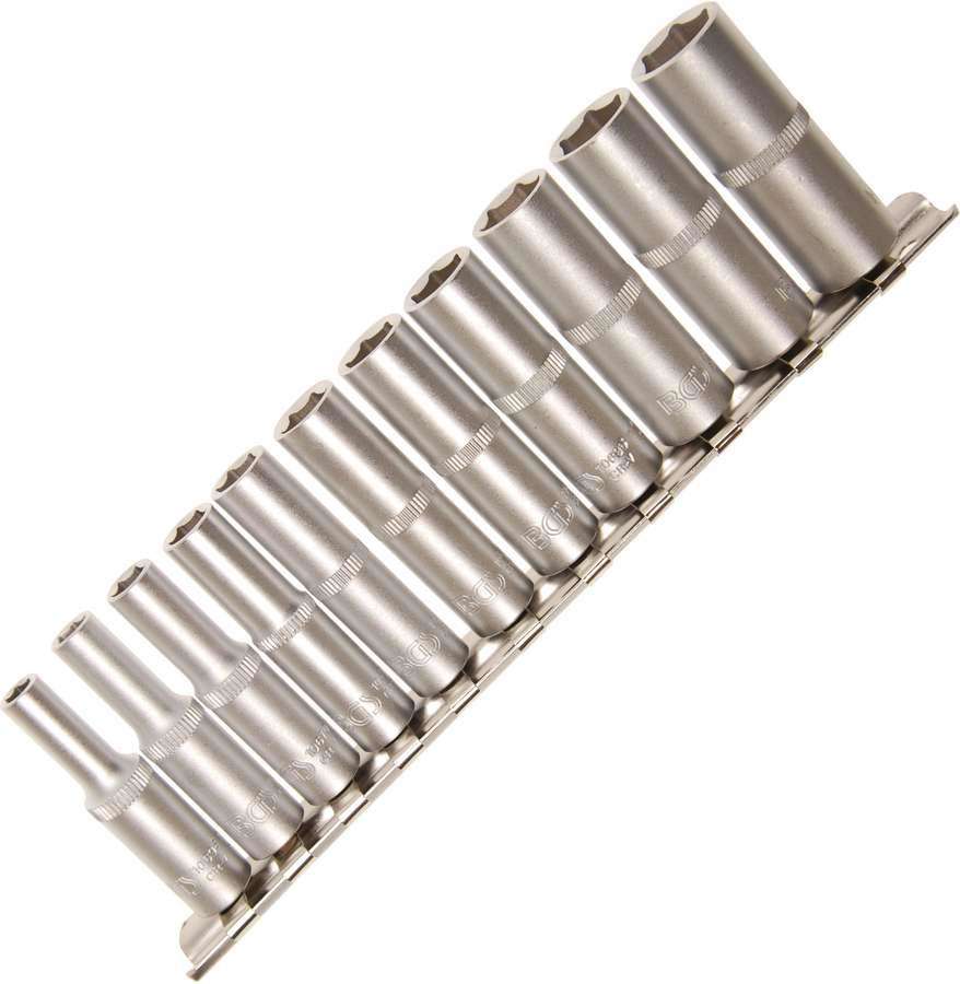 BGS nasadka na klucz nasadowy zestaw 6,3 MM, 1/4 cala, głęboka, 11-częściowy, 2429