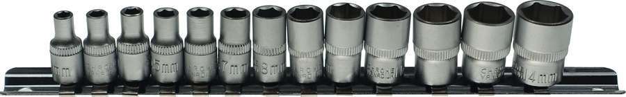 BGS 9102 wkładka klucza nasadowego-zestaw, 6, 3 (1/4), 6-kątna, 4  14 MM, 13-częściowy