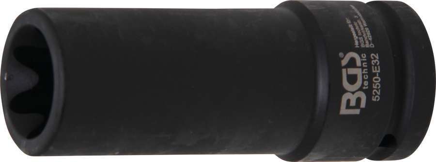 BGS Wkładka klucza nasadowego z profilem E, głębokość | 20 mm (3/4