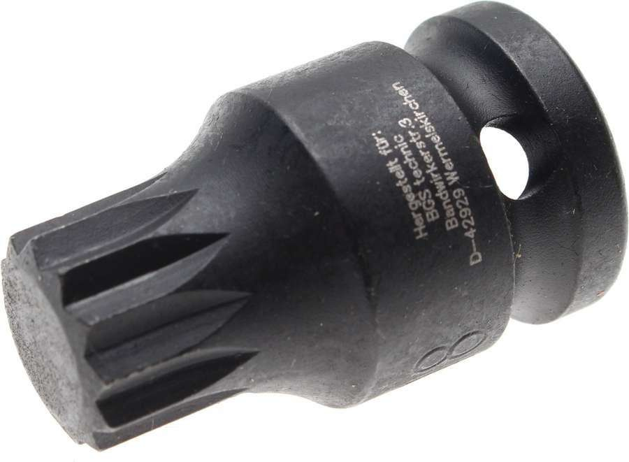 BGS Siła  wkładka bit, uzębienie wewnętrzne, M18, 12,5 X 40 MM, 1 sztuka, 5381-M18