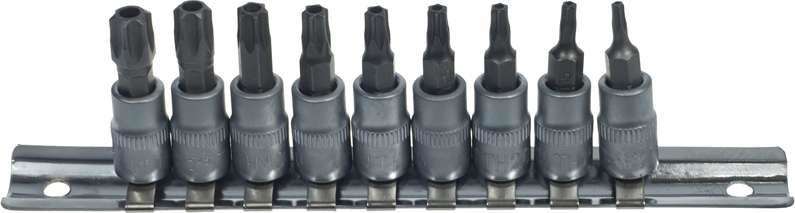 BGS wkładka bit zestaw, 6,3  1/4, trzpieniowe T z otworem, T10  T50, 2165