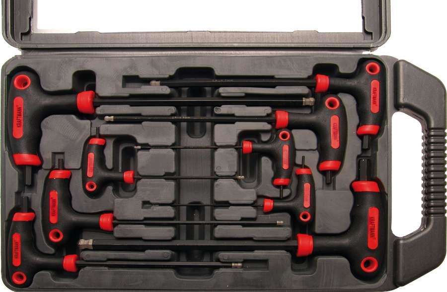 Kraftmann Klucze imbus 2-10 mm typu T,  9 szt. B.7882