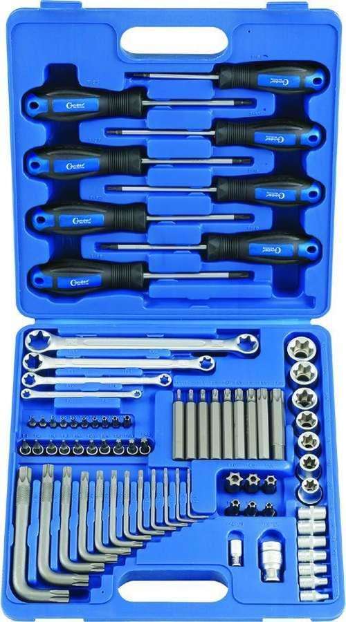 Condor Werkzeug 76 Narzędzi Torx T+E 1/4