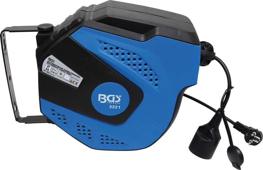 Conotech BGS bęben do kabli | 15 m zasilający samozwijająca automatyczny z rozwijaniem stop | do montażu na ścianie BGS 3321