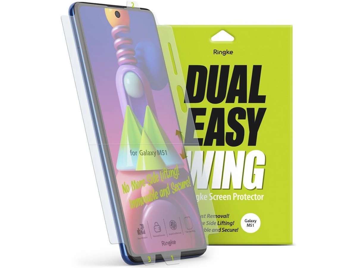 Ringke 2x Folia hydrożelowa Dual Easy Wing do Samsung Galaxy M51 9038X10