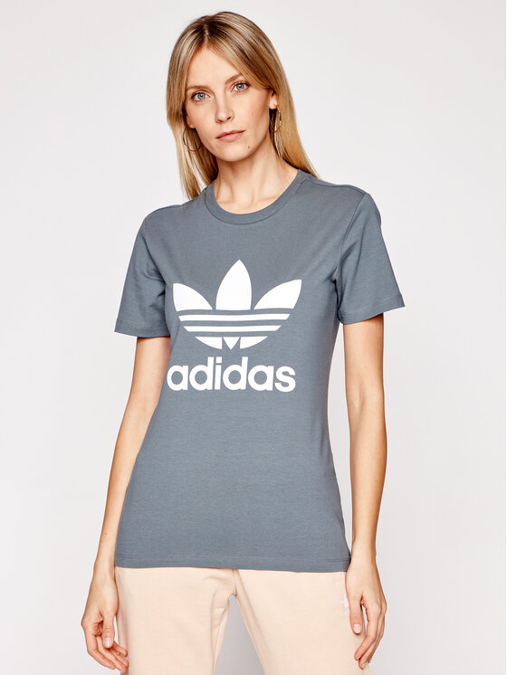 Adidas T-Shirt adicolor Classics Trefoil GN2903 Szary Regular Fit