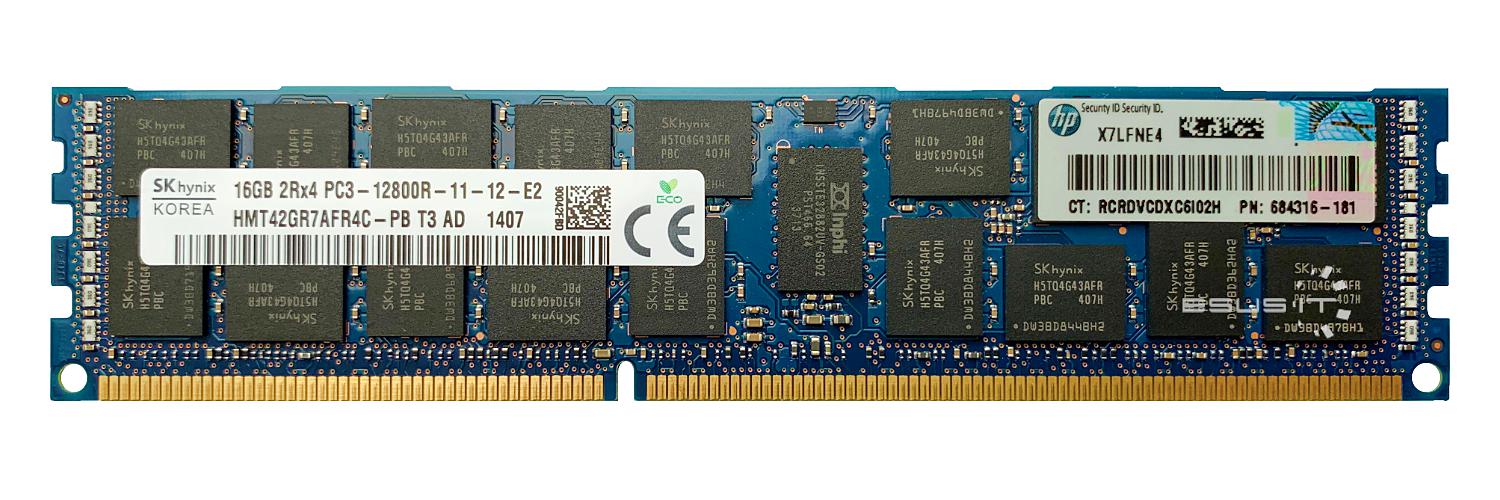RAM 1x 16GB Hynix ECC REGISTERED DDR3 2Rx4 1600MHz PC3-12800 RDIMM | HMT42GR7AFR4C-PB