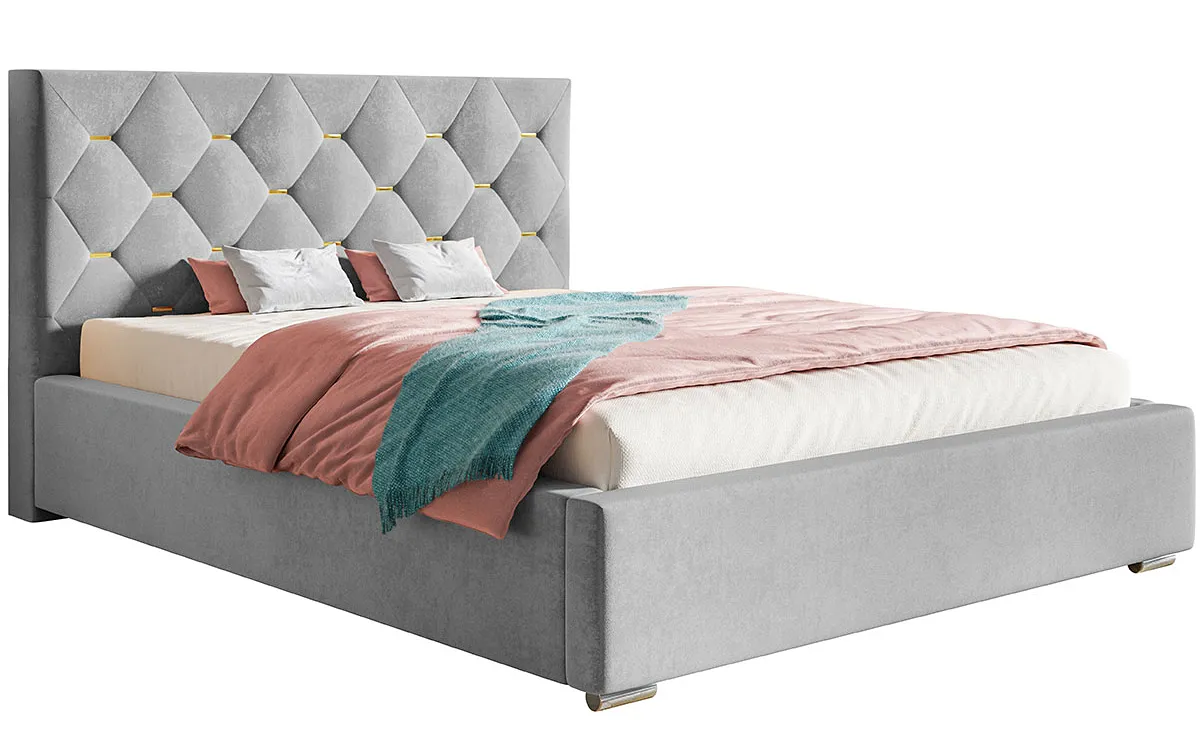 Łóżko tapicerowane z zagłówkiem 120x200 P9-E79