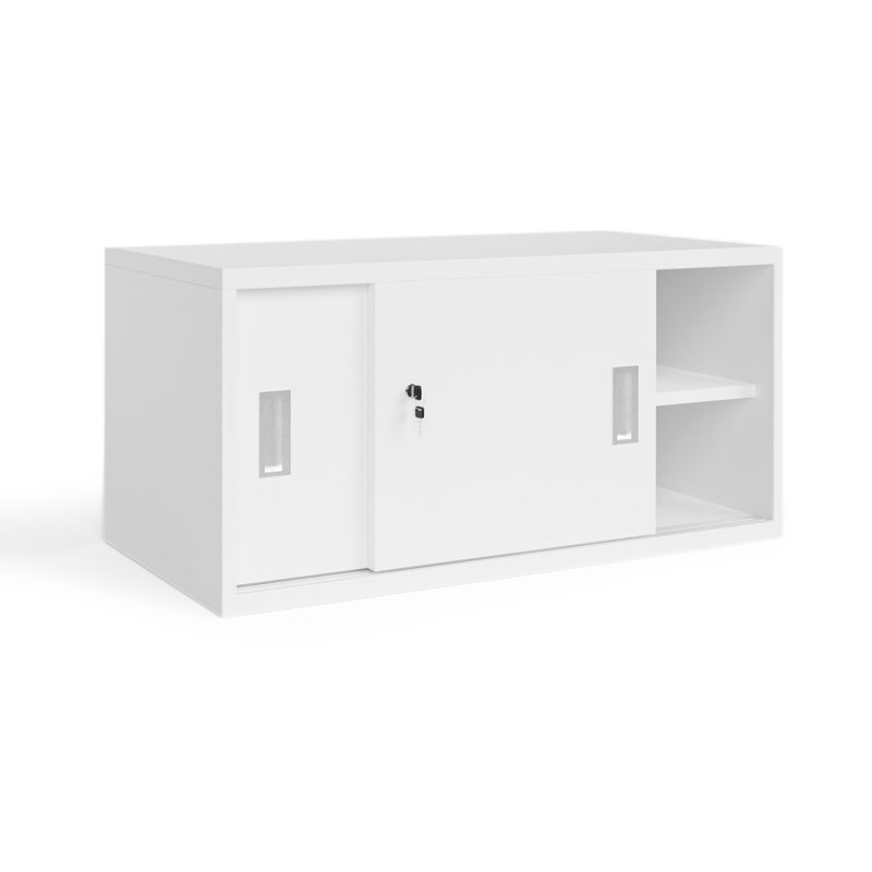 B2B Partner Nadstawka z przesuwnymi drzwiami, 800 x 400 x 400 mm, biały 437455
