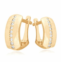 Złote kolczyki 585 zatrzaskowe PREZENT GRAWER