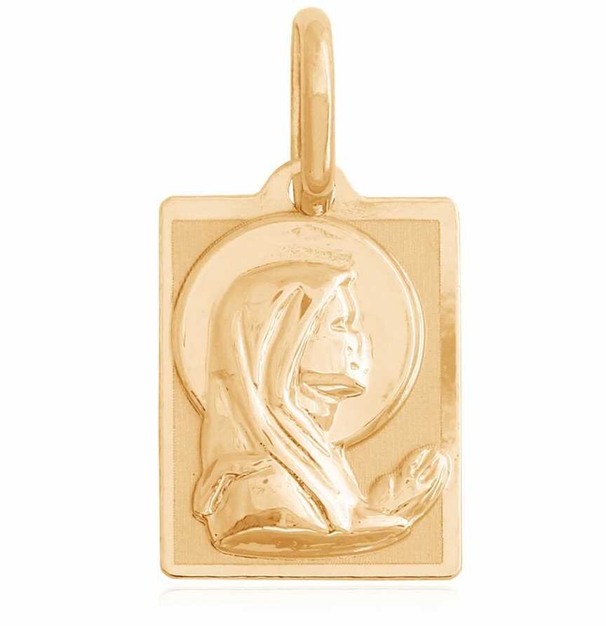 Złoty medalik 585 Matka Boska PREZENT GRAWER