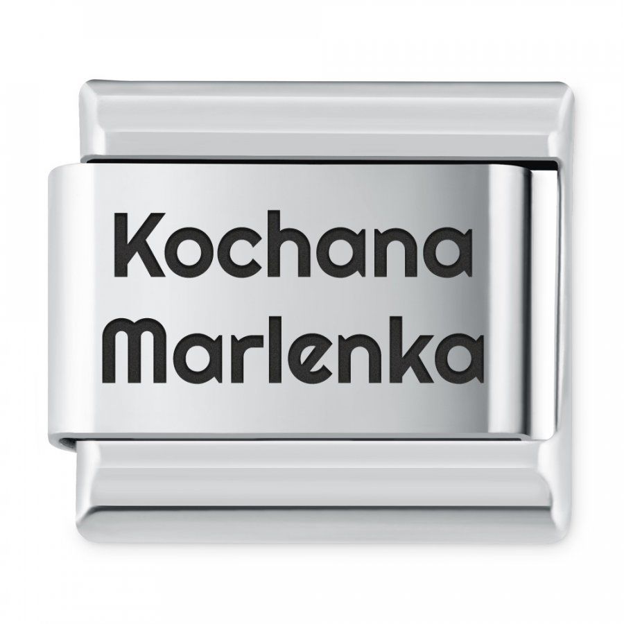 Murrano Italian Charms Twój Grawerowany Tekst IH-002-P