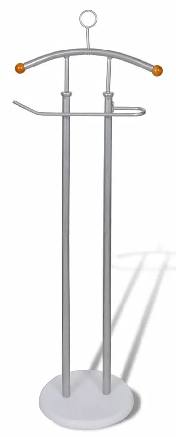 Srebrny stojący na ubrania wieszak T0-D81