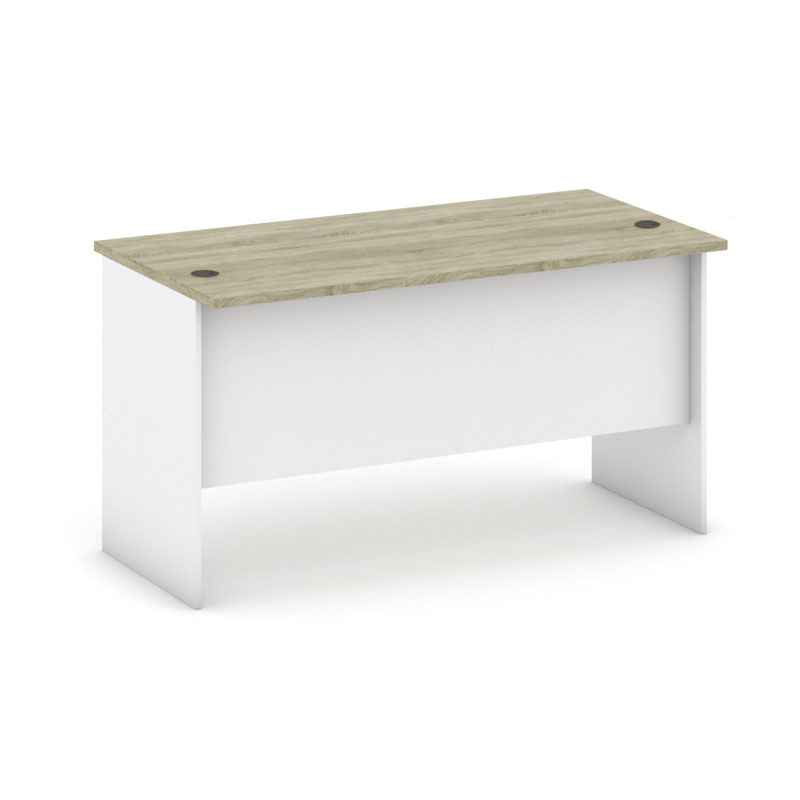 B2B Partner Biurko proste, długość 1400 mm, biały/dąb sonoma 437482