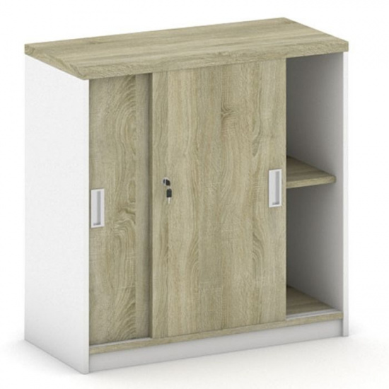 B2B Partner Szafka przesuwna Mirelli A+, 800x400x800 mm, biały/dąb sonoma 437490