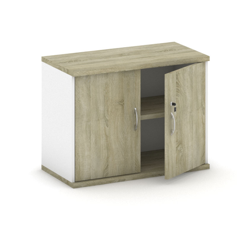 B2B Partner Nadstawka dwudrzwiowa, 800 x 400 x 600 mm, biały/dąb sonoma 437505